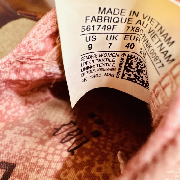 Converse CTAS Shoreline Women's 9 Rose Pink Slip On Sneakers Chuck Taylor - Picture 8 of 8